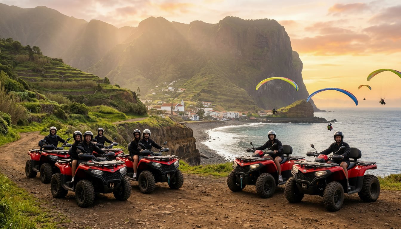 quad bike off road paragliding pack Madeira